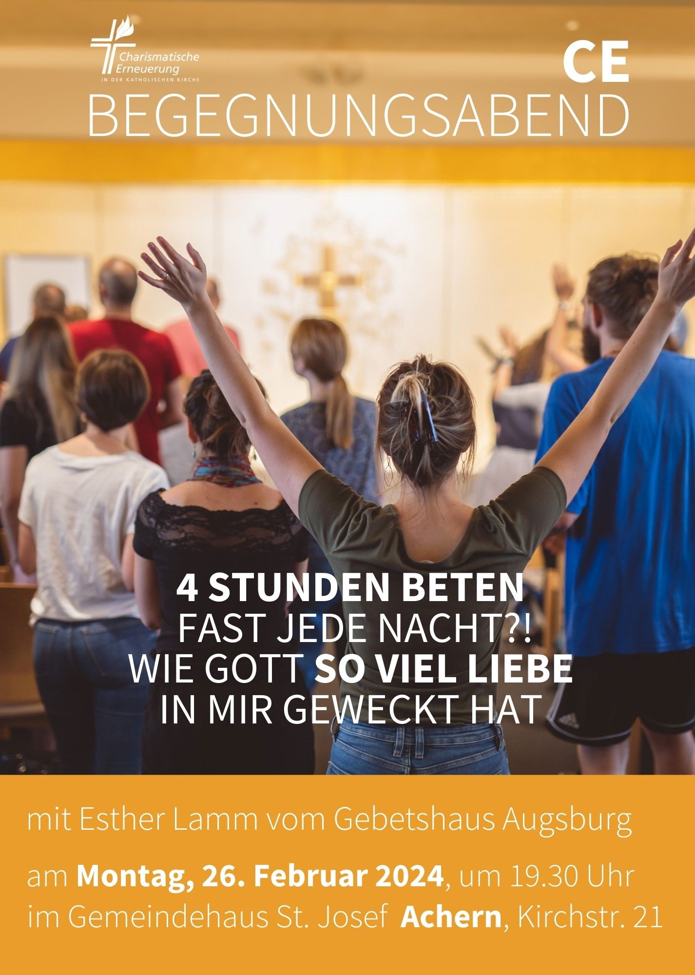 Begegnungsabend der CE Mittelbaden mit Esther Lamm vom Gebetshaus Augsburg