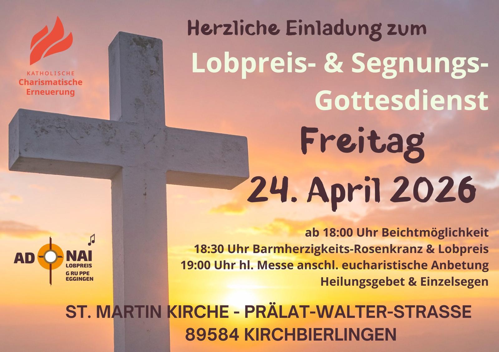 Lobpreis- und Segnungsgottesdienst in Kirchbierlingen