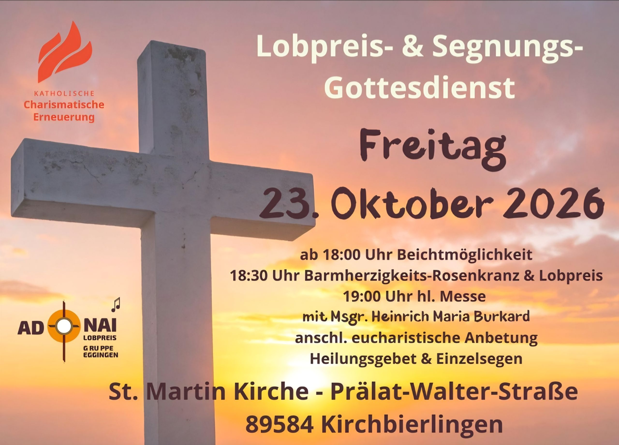 Lobpreis- & Segnungsgottesdienst Kirchbierlingen